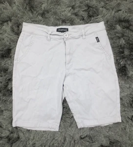 Aeropostale Shorts Mens 30 Gray A87 NY Chino Stretch Logo Slash Pockets Zip Aero - Picture 1 of 17