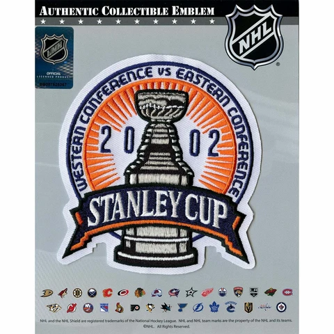 2002 NHL Stanley Cup Finals Jersey Patch Detroit Red Wings Carolina Hurricanes Cover