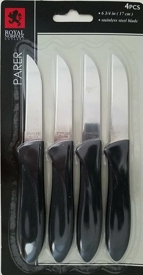 "Cuchillos de cocina para pelar y pelar acero inoxidable 6,8"" 4 quilates/paquete" Foto 1 de 1