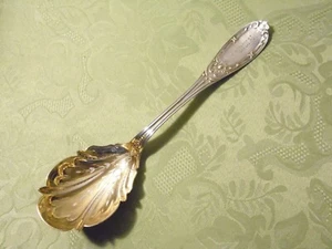 "JENNY LIND" (1850) PATTERN by ALBERT COLES ~ 8.75" BERRY SERVER w/ GOLD BOWL - Picture 1 of 9