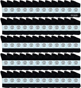 72 Pack Of Yacht & Smith Wholesale Kids Casual Crew Socks, Size 4-6 - Picture 1 of 2