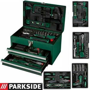 Parkside 86 Piece Tool Box Kit with Cordless Screwdriver - 86 Piece Tool Set - Picture 1 of 12