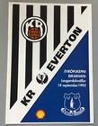 1995/96 - KR Reykjavic v Everton  Cup Winners Cup 1st Rnd 1st Leg