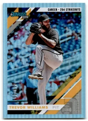 2019 Donruss Career Stat Line Trevor Williams 019/254 Pittsburgh Pirates #102 - Image 1 of 2