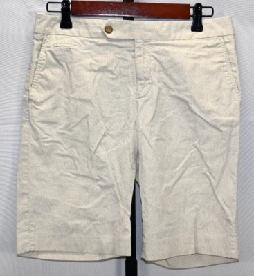 GAP Straight Shorts Cream Color with Black Dots Size 6 100% Cotton RN#54023 - Image 1 of 3