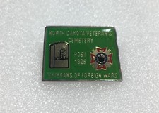 NORTH DAKOTA VETERANS CEMETERY POST 1326 VFW FOREIGN LAPEL HAT COLLECTIBLE PIN