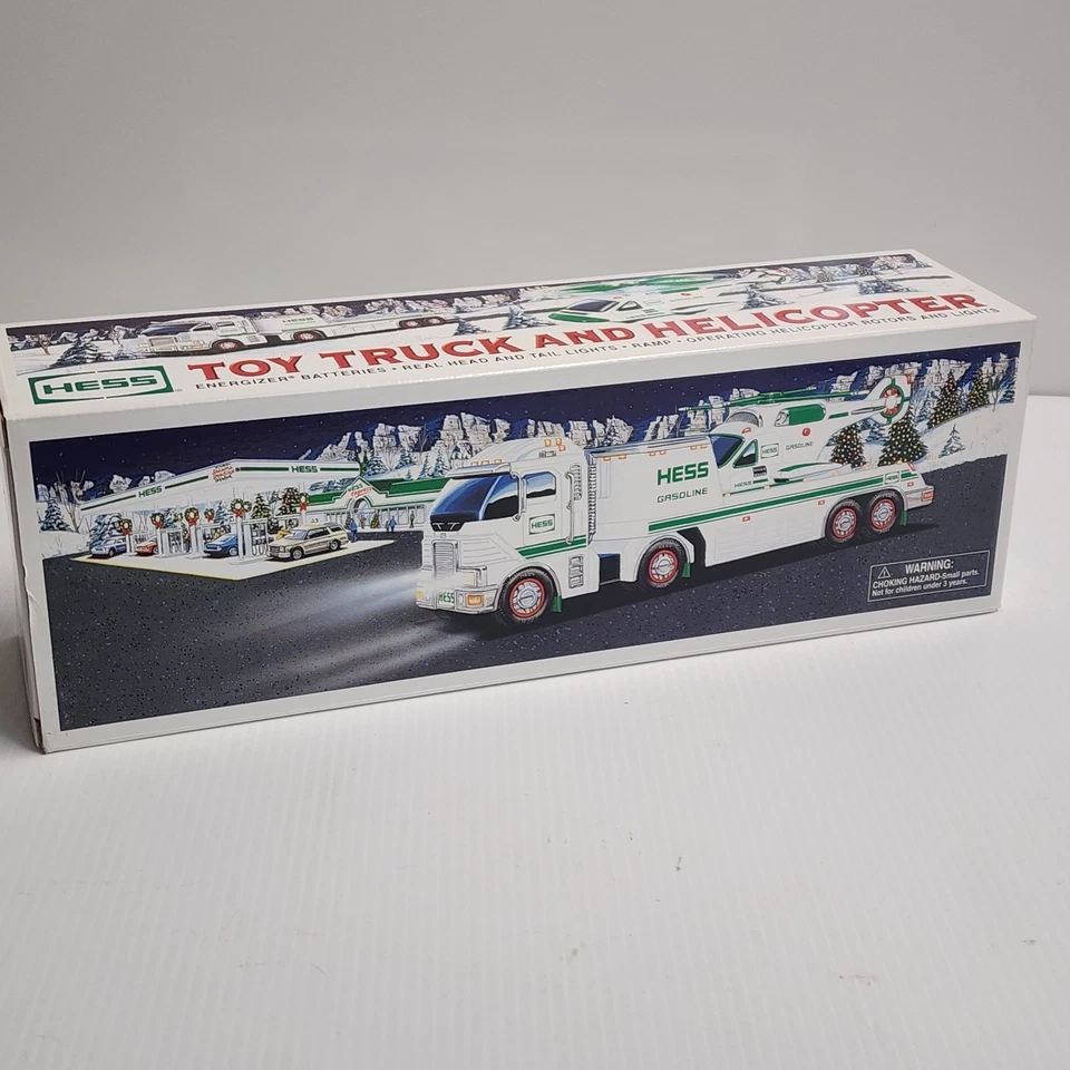 Hess 2006 Truck & Helicopter - White/Green
