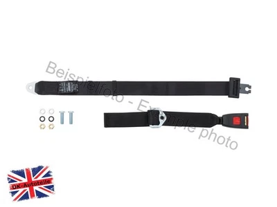 Sicherheitsgurt, Beckengurt 2-Punkt  "Securon" Triumph TR2-TR6, schwarz, 210ATR - Bild 1 von 4