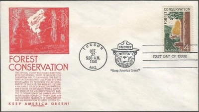 Scott 1122 Cover - 4 cent - 1958 - Forest Conservation - FDOI - Very Good - Image 1 of 2