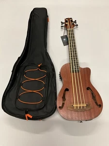 Batking Ukulele UBass Baritone 30 Inch Mahogany F-Holes Cutaway Style W/Gig Bag - Picture 1 of 9