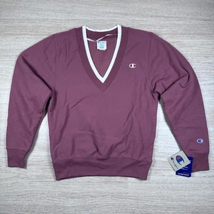 Champion Reverse Weave Women’s V Neck Size Small Sweat Shirt Vintage New - Picture 1 of 8