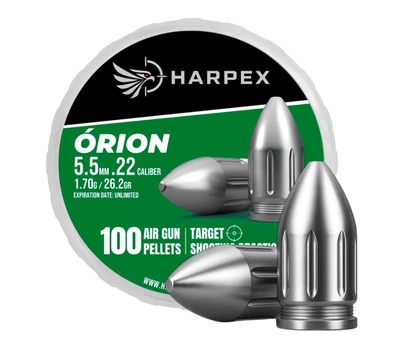 Harpex Orion .22 (5.5mm) Cal Airgun pellets  - Lead Heavy Impact 26.2gr - Image 1 of 4
