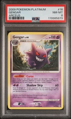 2009 POKEMON PLATINUM ARCEUS GENGAR #16 PSA 8 NM #119985879 - Image 1 of 2