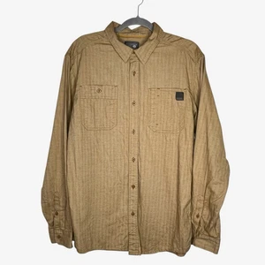 Mountain Hardwear Mittleman Shirt Men's Size Large Herringbone Outdoor Camp Hike - Picture 1 of 14