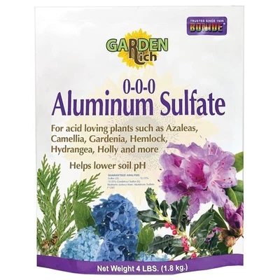 Fertilizante de sulfato de aluminio reduce el pH del suelo para plantas amantes del ácido 4 libras Foto 1 de 4
