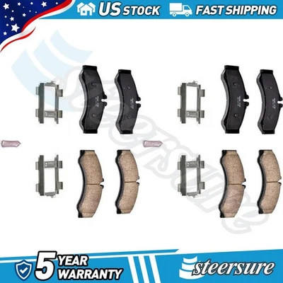 Kit de pastillas de freno de disco delanteras traseras y herrajes para Dodge Sprinter 3500 2003-2006 Foto 1 de 2