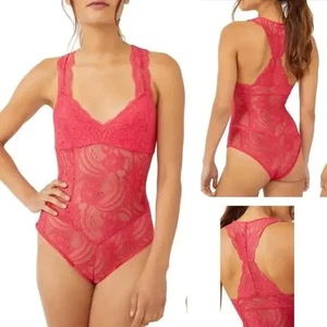 Neu mit Etikett Free People Intimate Midnight Hour Spitzenbody XS Hot Berry - Bild 1 von 7