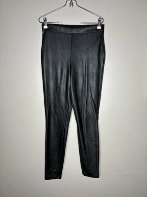 Express Mujer’s M Negro Imitación Cuero Pantalones Leggings Pull On Comodidad Minimalista Foto 1 de 4