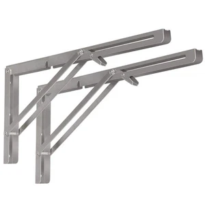 Folding Shelf Brackets 2 PackHeavy Duty Triangle Shelf Bracket for Bench Tabl... - Picture 1 of 7