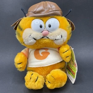 Vtg 1978 Garfield Armchair Athlete Football Plush Stuffed Animal w/Tag 1970s 70s - Picture 1 of 4