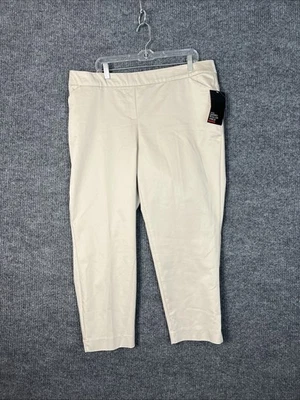 Pantalones de satén elásticos Avenue para mujer talla 16 tostados oficina carrera negocios Foto 1 de 4