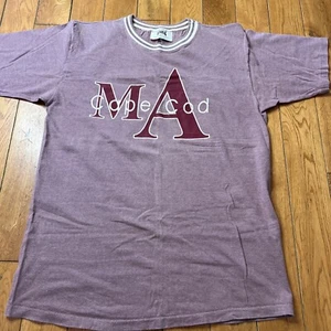 Camisa vintage años 90 Cape-Cod MA talla grande puntada única púrpura hecha en EE. UU. - Imagen 1 de 10