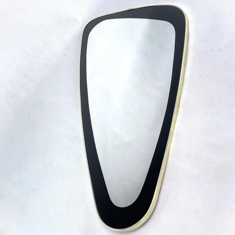 mid-Century Kidney Mirror Black Gold Wall Mirror Vintage Spiegel 50er Years Cover