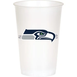 Seattle Seahawks NFL 8 Ct 20 oz Cups Plastic Football Tailgating Party - Picture 1 of 1