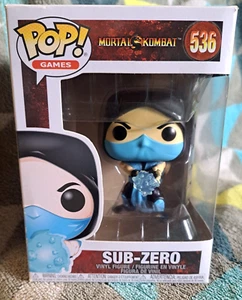 Sub Zero Pop 536 - Mortal Kombat Funko Pop! 2019 Vaulted + Protector - Picture 1 of 20
