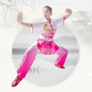 Silk Professional Kungfu Taichi Uniform Martial Arts Wushu Suit Dragon 130~185cm