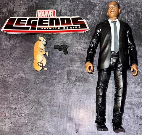 Marvel Legends Captain Marvel Kree Sentry Build A Figure BAF Series Nick Fury 6" Cover