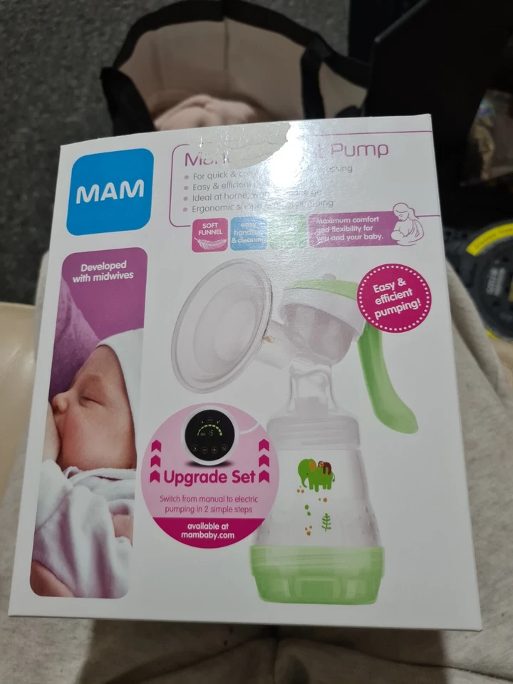 MAM Manual Breast Pump - Lightweight With Adjustable Funnel And Soft Pads - Image 1 of 1