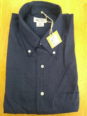NWOT Club Monaco Navy Blue Button Down Medium M Slim 16-35 MSRP $138  - Image 1 of 4