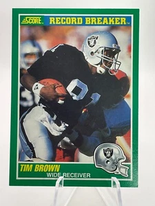 1989 Score - Tim Brown #328 (RC) - RAIDERS - HOF - Picture 1 of 3