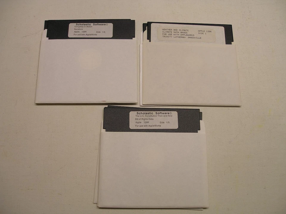 3 Appleworks Templates of Educational Games for Apple IIe, Apple IIc, Apple IIGS - Image 1 of 1