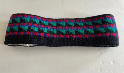 Vtg Mountain Ladies & Ewe Geometric Wool Head Band Vermont USA Colorful UNISEX - Image 1 of 2