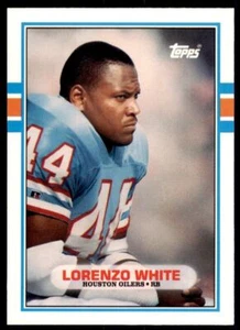 1989 TOPPS TRADED. LORENZO WHITE ROOKIE . HOUSTON OILERS #10T - Picture 1 of 2