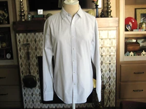 Beverly Hills Polo Club Womens Collared Blouse Shirt Cotton Small White - Picture 1 of 5