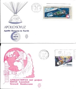 #1570 & #1529 Apollo Soyuz and Sky Lab -Frederick Bean Cachet 1st Day Cover FDC - Picture 1 of 1