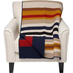 Pendleton Bridger Cascade Stripe Reversible Throw Wool Blanket 54x66” New w/Tags - Picture 1 of 2