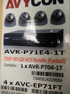AVYCON AVK-P71E4-1T HD Security Kit DVR 4Cameras - Picture 1 of 1