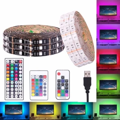 0.5M-5M 5050 RGB LED Strip Waterproof USB LED Light Strips Flexible Tape DC 5V - Image 1 of 4