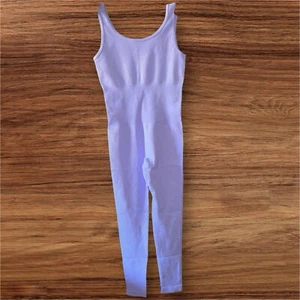 Women yoga jumpsuit ribbed 1 piece rompers sleeveless exercise Purple Medium - Picture 1 of 4