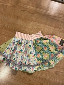 Matilda Jane Girls Skirt Its A Wonderful Parade Sorbet Circle Size 4 Pink Green - Picture 1 of 3