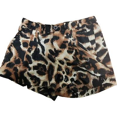 Vintage Y2K Wet Seal Shorts Size XS Emo Punk Leopard Print Front Pockets  - Image 1 of 4