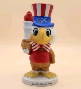 Vtg Olympics Sam the Eagle Holding Torch Papel Porcelain Figurine 1980 - Picture 1 of 6