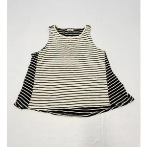 Madewell Forward-Seam Tank Top in Stripe Gray and Cream Women's Size L - Picture 1 of 5