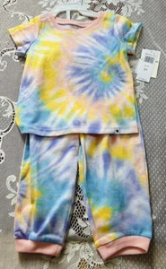 Lucky Brand Girl's Pajama 2T Sleep 2 Pc Set NEW Tie Dye Print - Picture 1 of 4