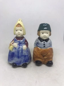 Keramik Salz & Pfeffer Shaker niederländisches Paar Mann & Frau Made in Japan - Bild 1 von 6
