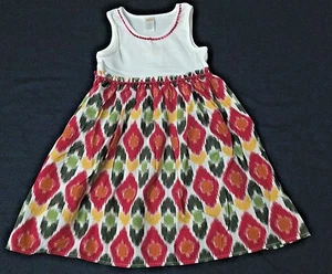 Neu mit Etikett Gymboree ärmelloses Sommer-Baumwollkleid Orchideenrosa Batikmuster Mädchen 6   - Bild 1 von 3